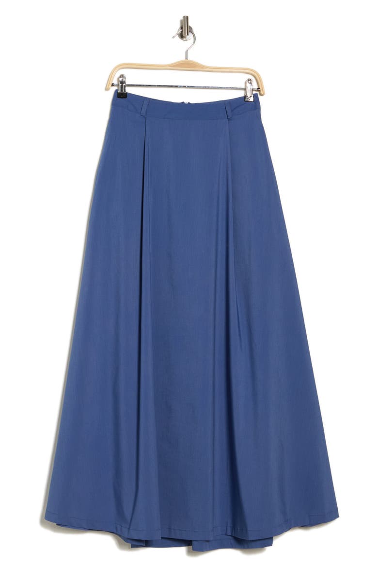 Abigail Poplin Maxi Skirt, Alternate, color, BIJOU BLUE