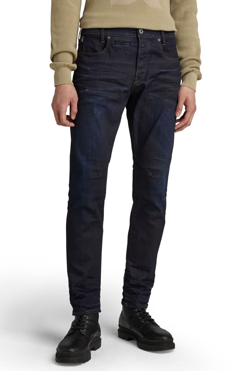 G-STAR D-Staq Slim Fit Jeans, Main, color, Dark Aged