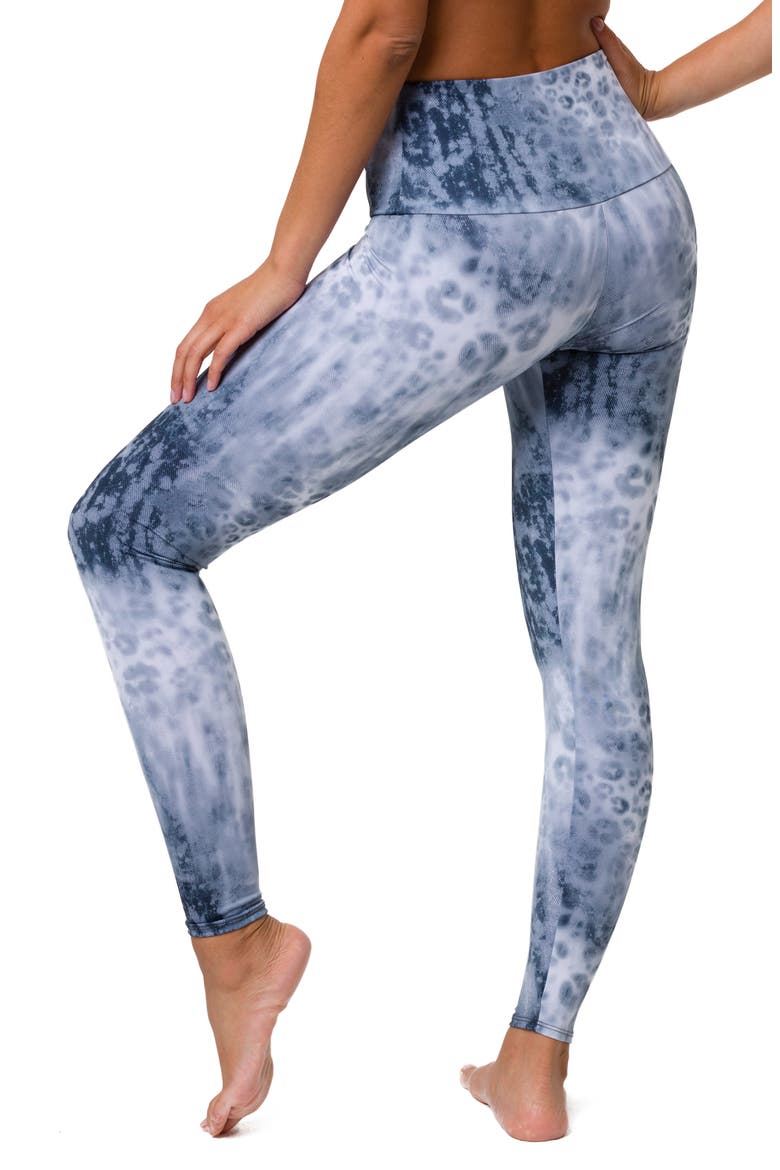 High Waist Print Leggings, Alternate, color, PREY