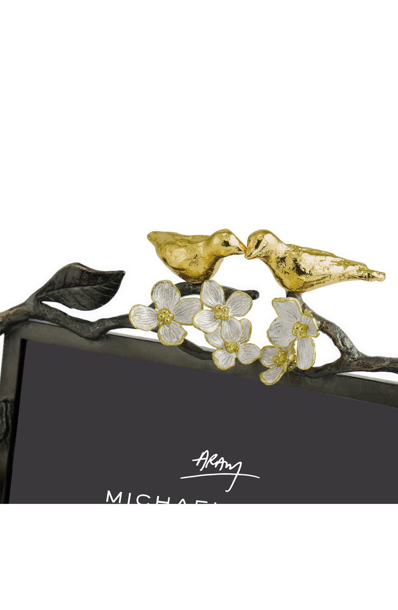 Michael Aram Lovebirds 5 x 7-Inch Picture Frame, Alternate, color, Silver/ Gold