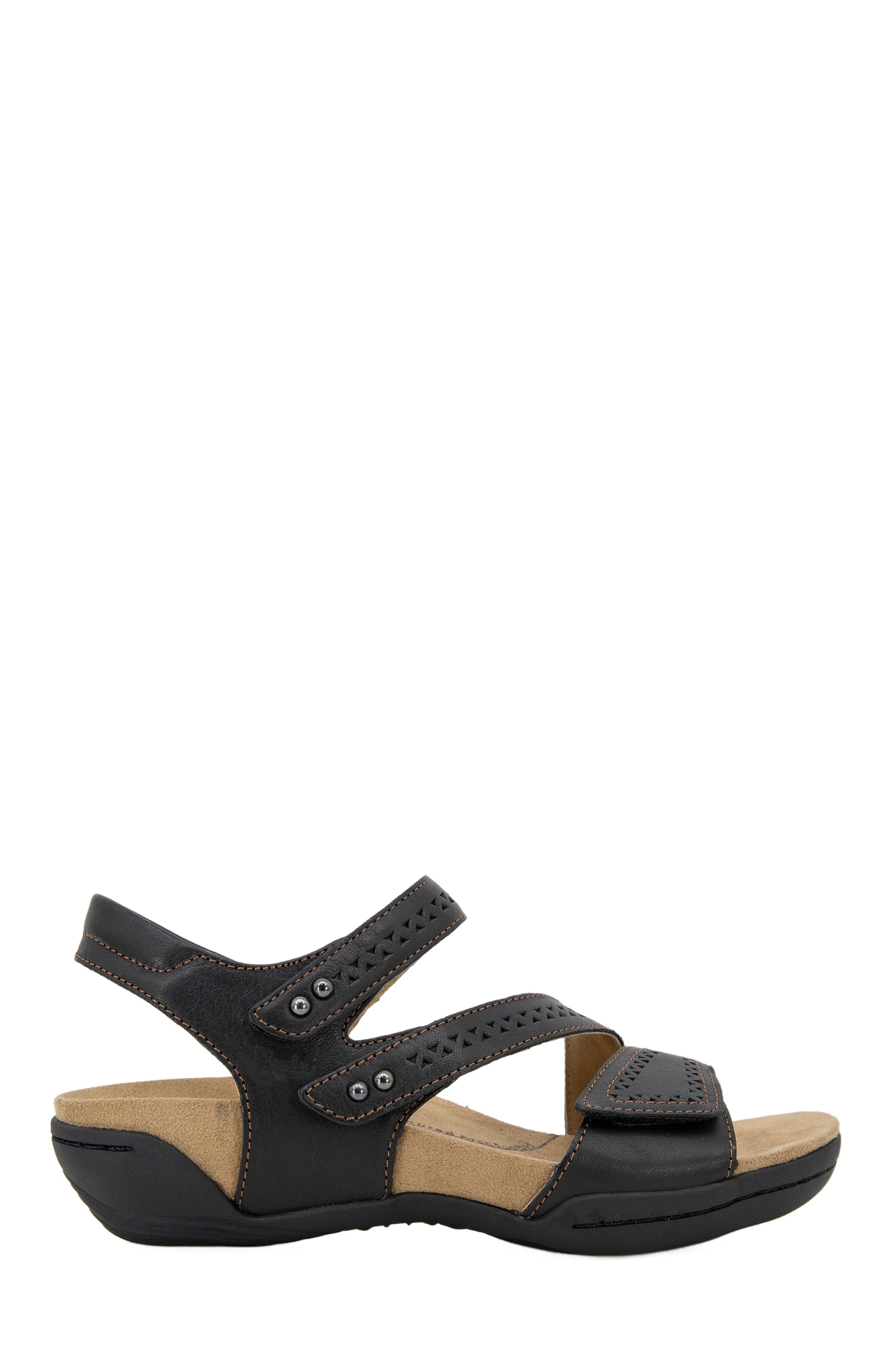 Makayla Casual Flat Sandal, Alternate, color, BLACK