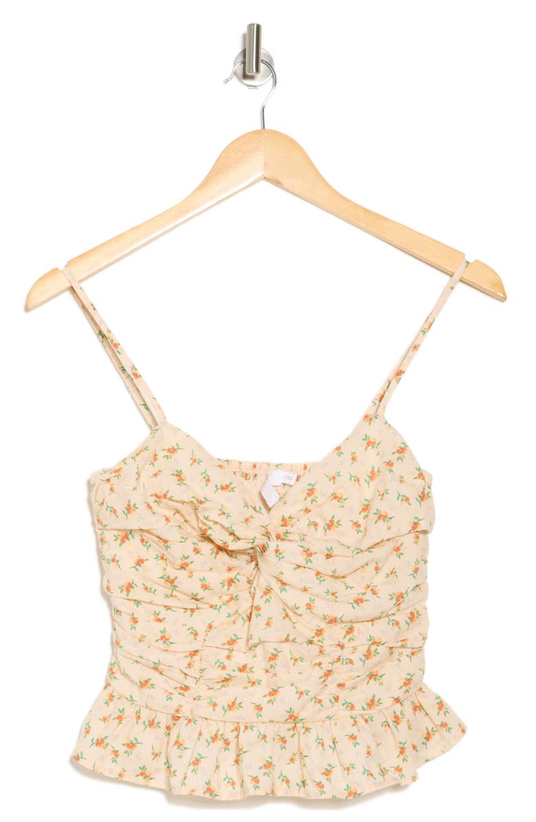 Twist Front Peplum Camisole