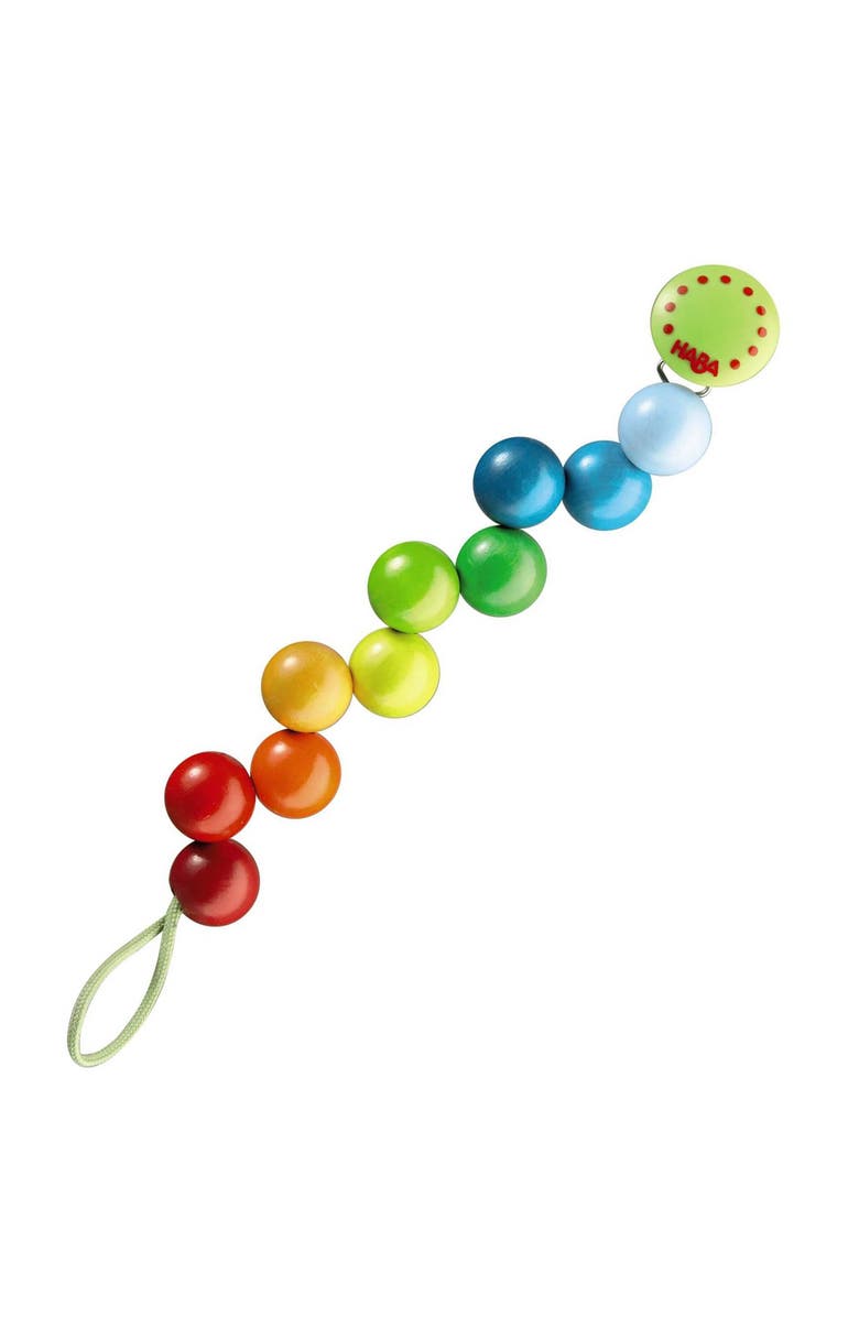 HABA Rainbow Pearls Pacifier Chain, Main, color,