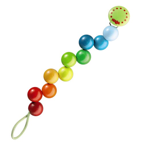 Haba Rainbow Pearls Pacifier Chain In Multi
