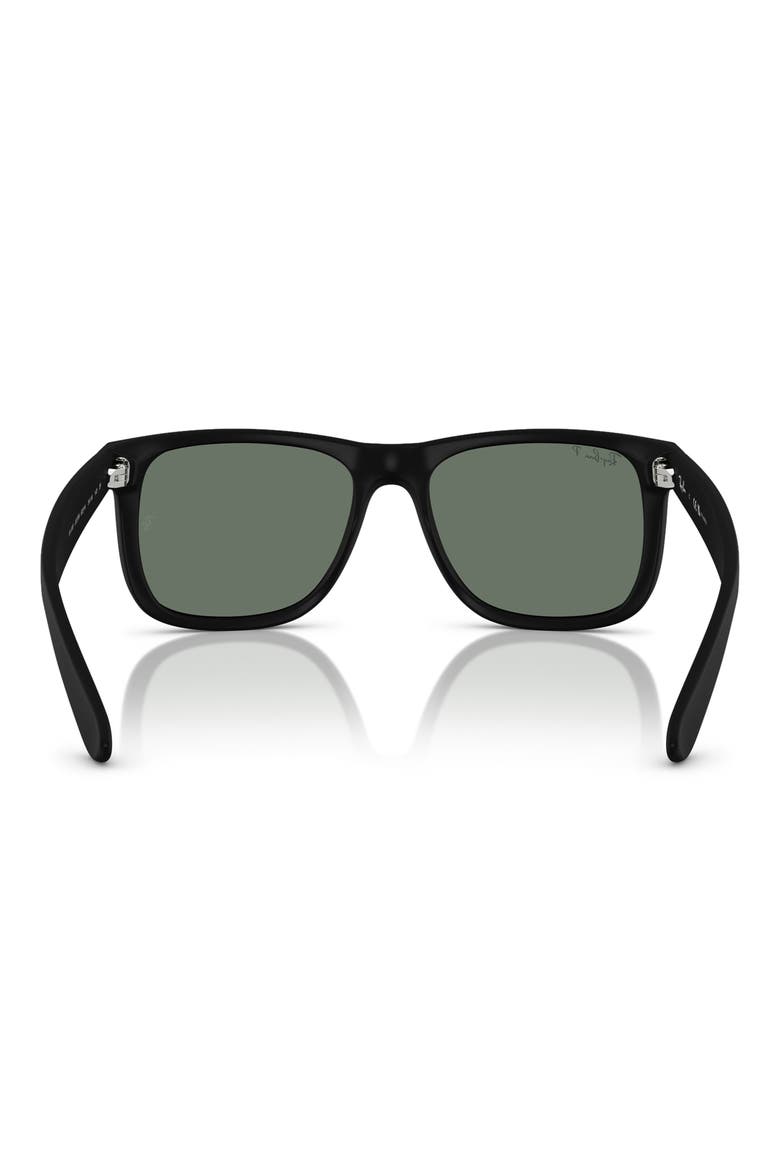 54mm Polarized Square Sunglasses, Alternate, color, RUBBER BLACK GREEN SILVER POL