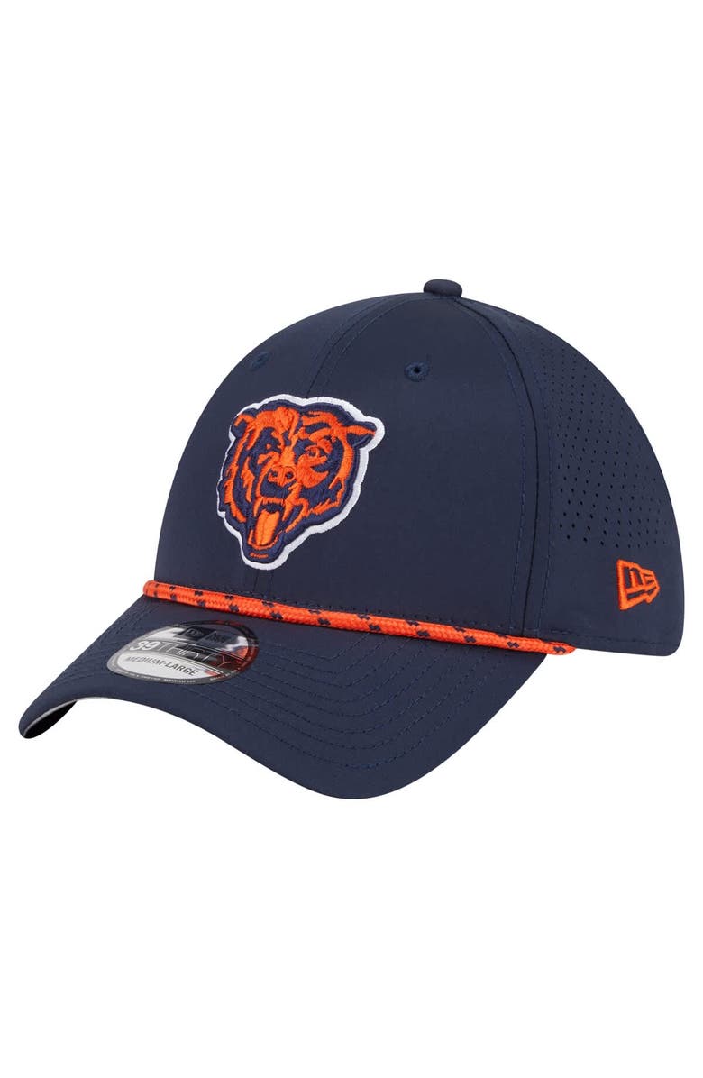 New Era Men's New Era Navy Chicago Bears Perforated 39THIRTY Flex Hat, Main, color, Navy