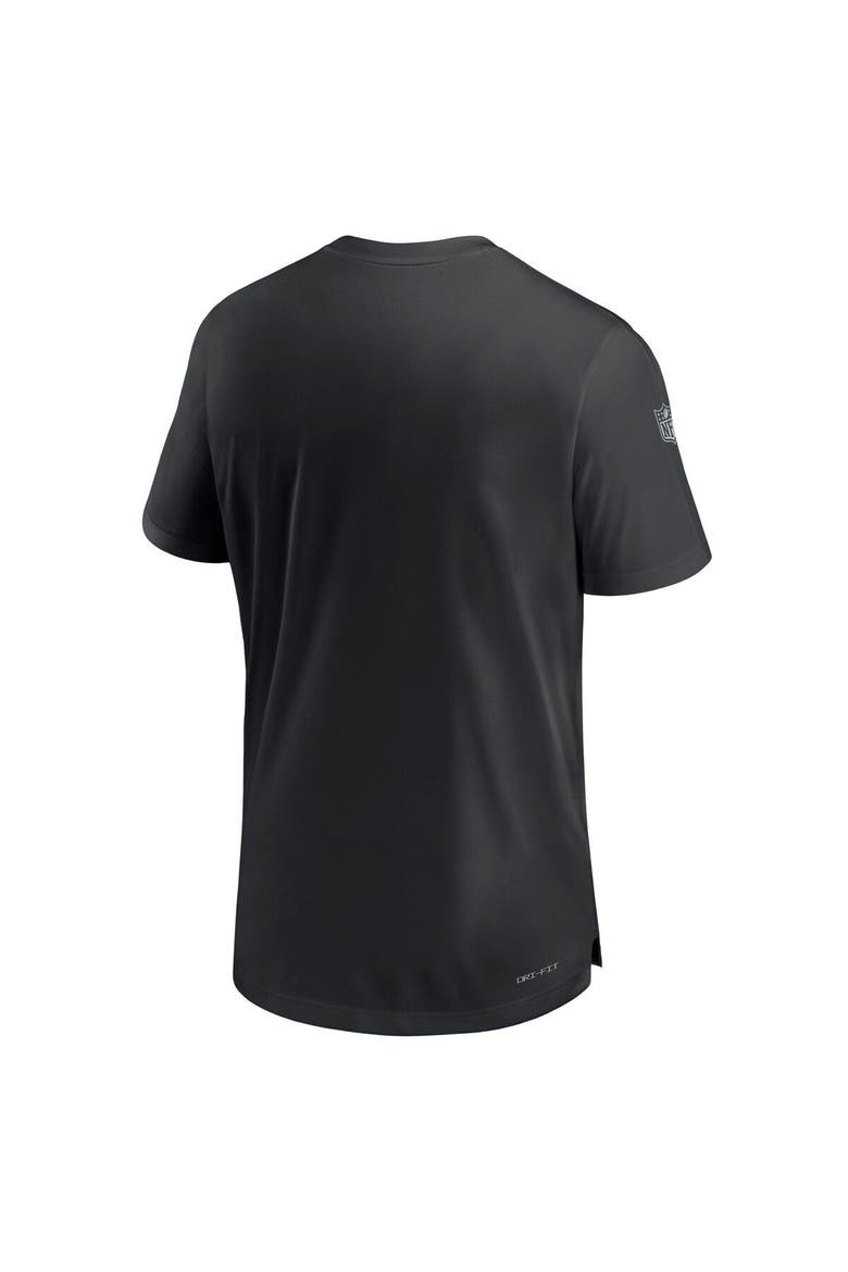 Men's Nike  Black Las Vegas Raiders Sideline Coach Performance T-Shirt, Alternate, color, Black