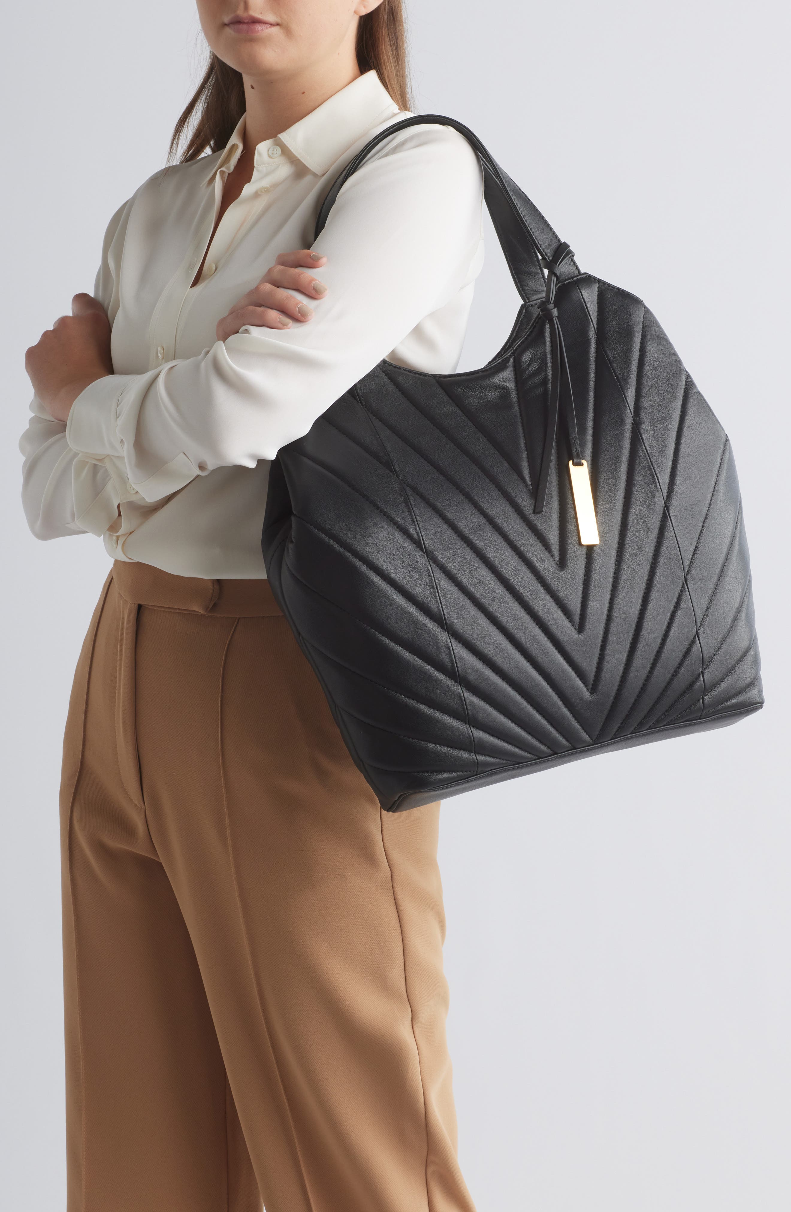 Vince Camuto Theon Leather Tote Bag, Alternate, color, 