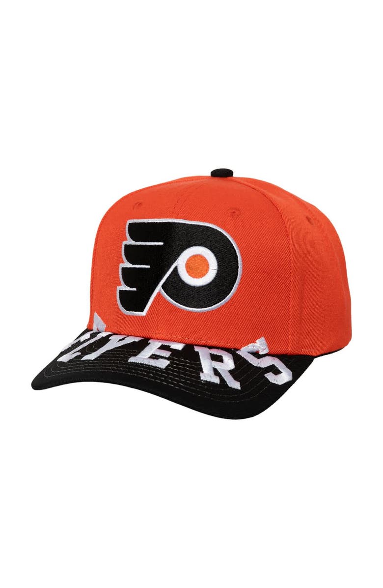 Mitchell & Ness Men's Mitchell & Ness Orange/Black Philadelphia Flyers Underarch Two-Tone Pro Crown Snapback Hat, Main, color, Orange