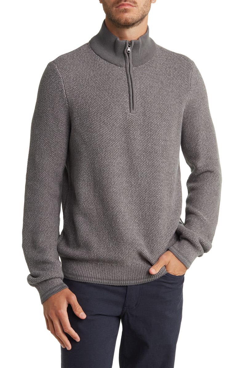 Ben Sherman Honeycomb Knit Half Zip Pullover, Main, color, 