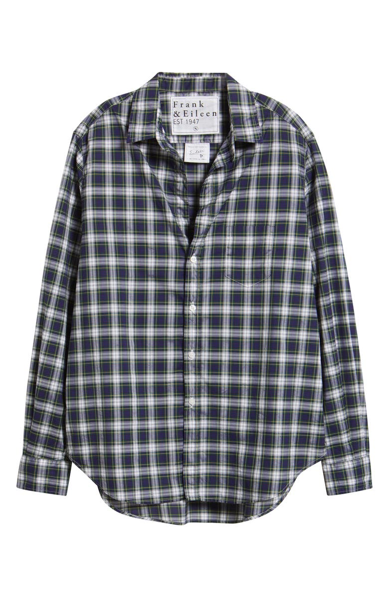 Frank & Eileen Plaid Relaxed Fit Cotton Button-Up Shirt, Alternate, color, Yellow Navy White Plaid