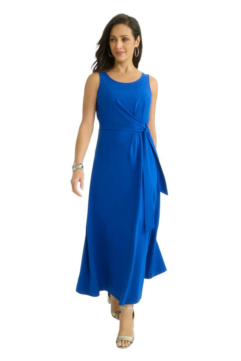 Tie Waist Dress, Main, color, NAVY WHITE