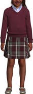 Lands' End School Uniform Kids Cotton Modal V-neck Sweater
