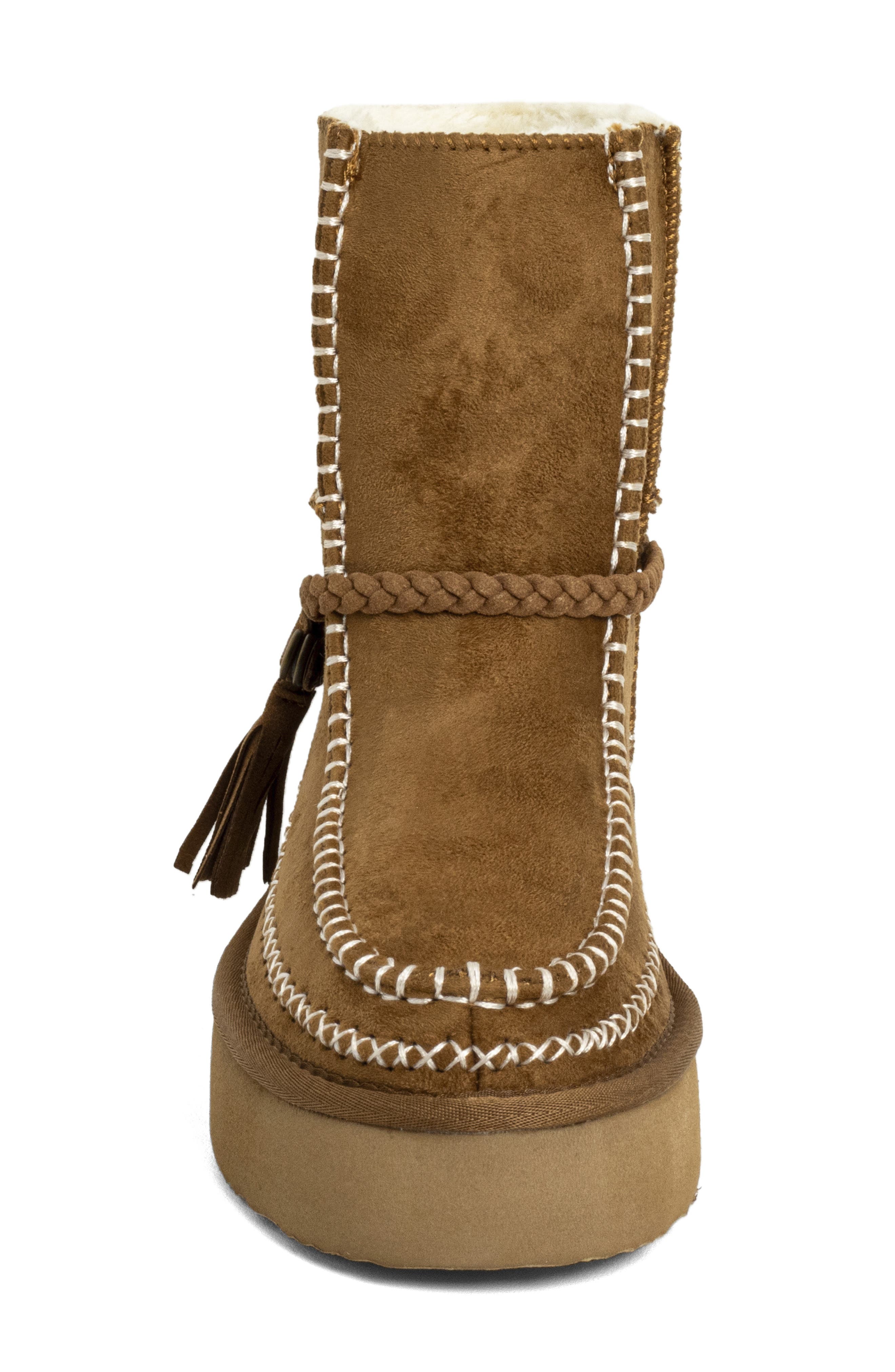 Winona Faux Leather Bootie, Alternate, color, CAMEL