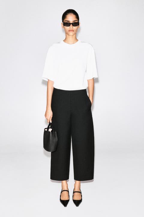 Double-faced Barrel-leg Pants