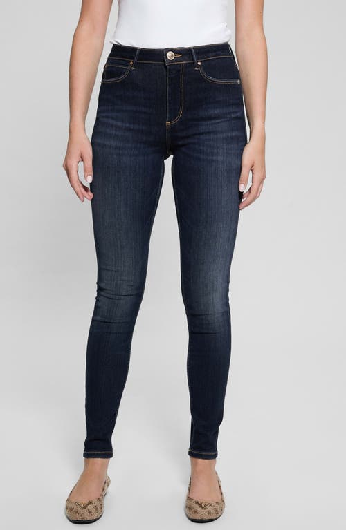 Guess 1981 High Waist Ankle Skinny Jeans In Blue