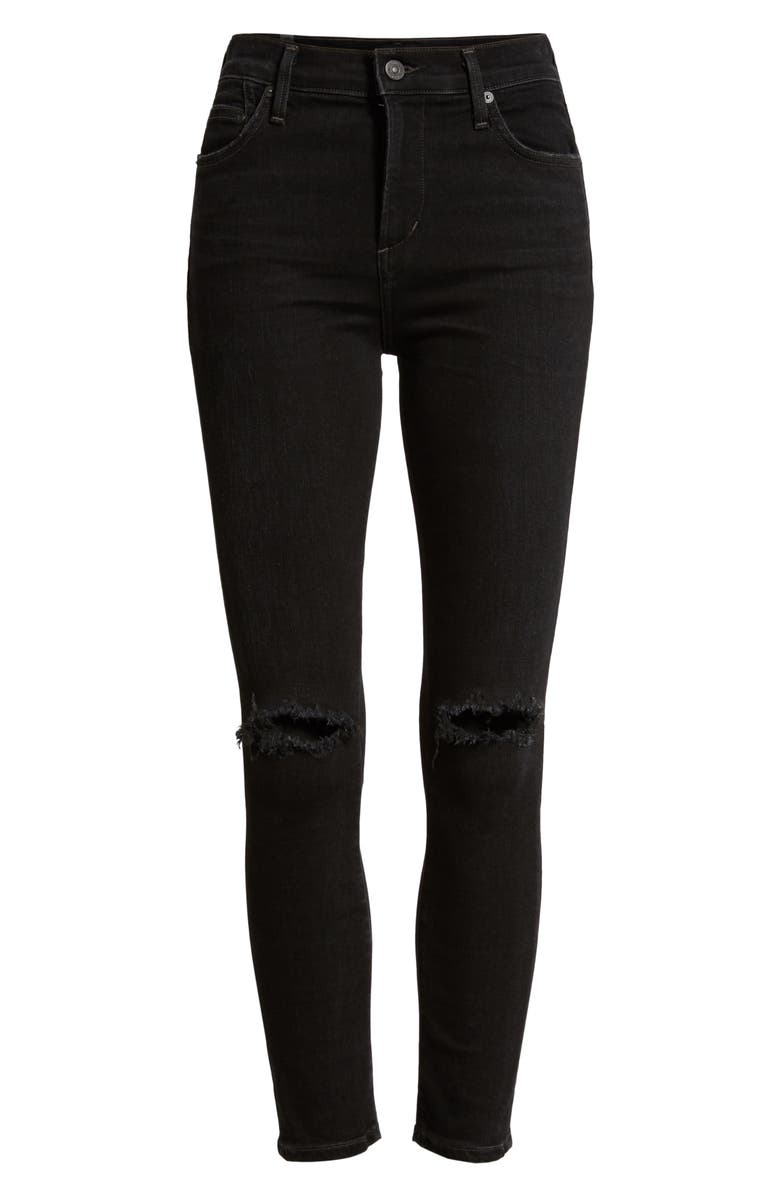 Citizens of Humanity Rocket High Waist Ripped Ankle Skinny Jeans, Alternate, color, 