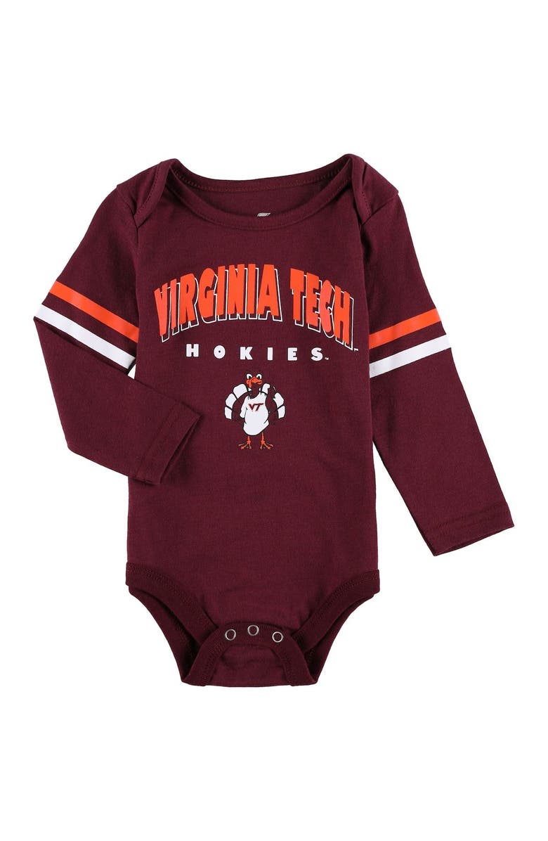 COLOSSEUM Infant Colosseum Maroon/Orange Virginia Tech Hokies Advertisement Two-Pack Long Sleeve Bodysuit Set, Alternate, color, 