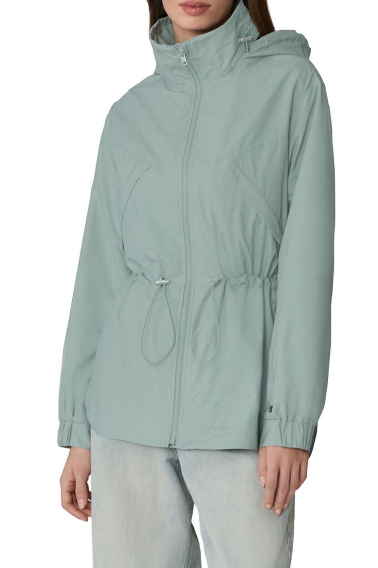 Water Repellent Hooded Coat, Main, color, FERN