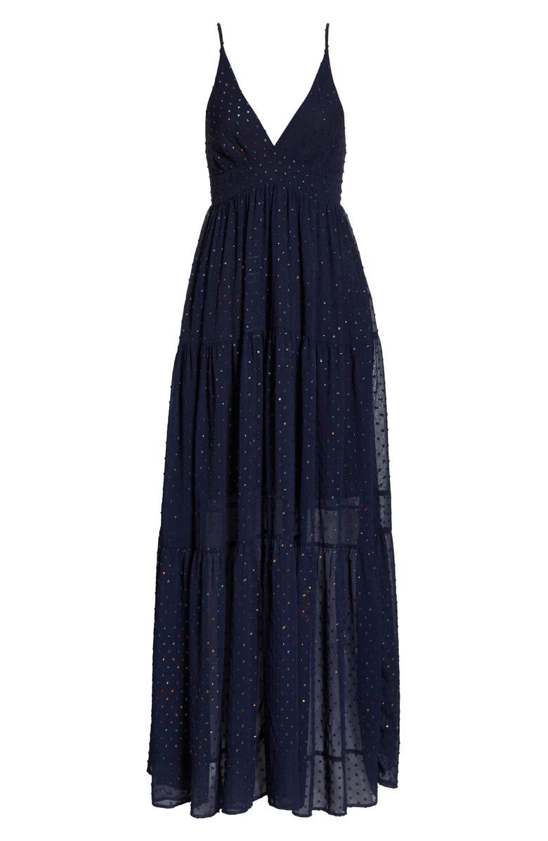 Le Superbe Starry Night Embellished Maxi Dress, Alternate, color,