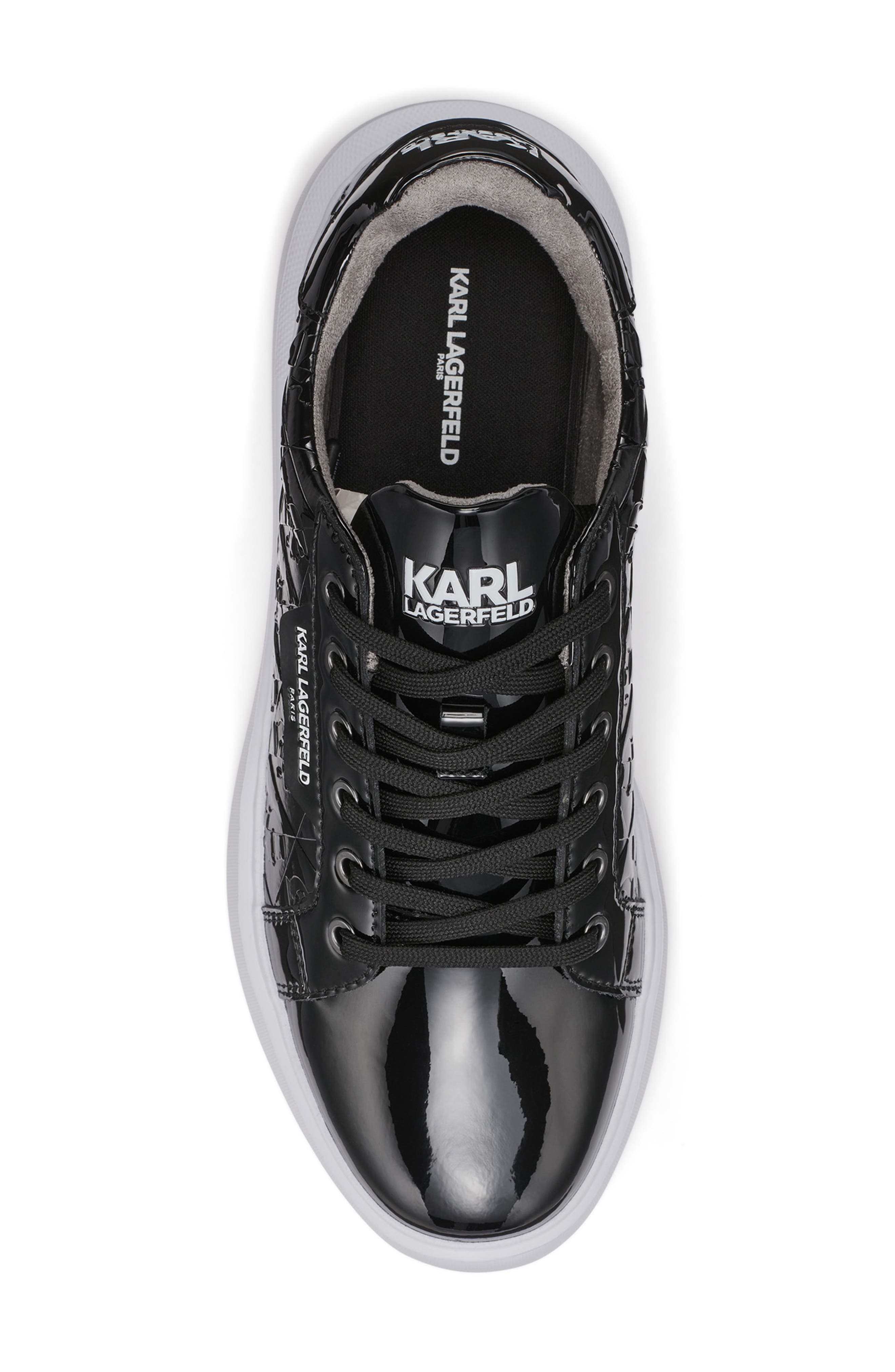 KARL LAGERFELD PARIS Karl Profile Low Top Sneaker, Alternate, color, Black