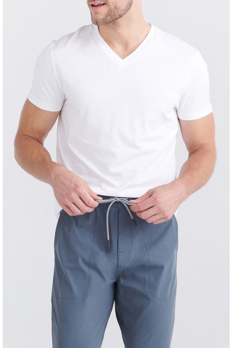 DropTemp® Cooling Cotton Blend Slim Fit V-Neck Undershirt, Main, color, WHITE