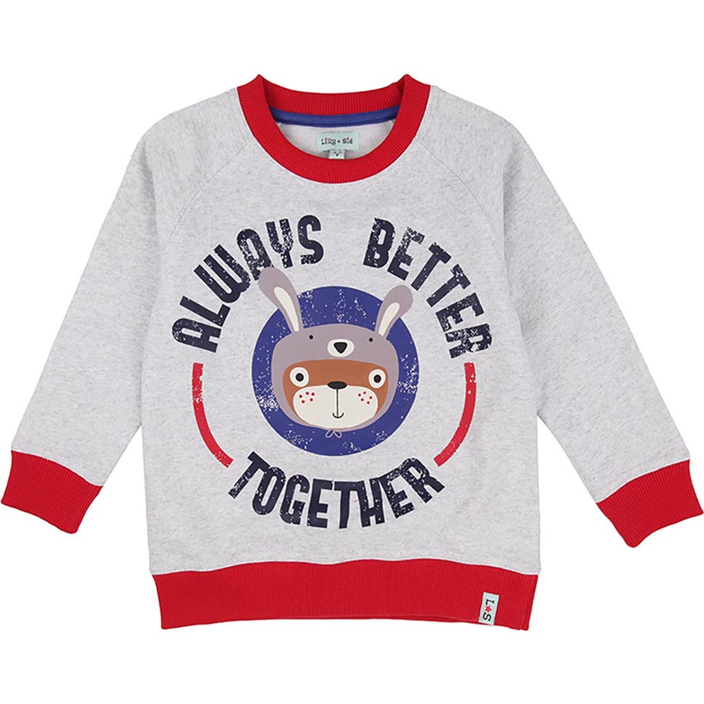 Lilly + Sid Organic Cotton Always Better Together Slogan Print Sweatshirt in Multi  product