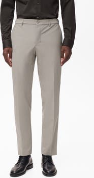 MANGO Slim Fit Thermolite® Flat Front Pants