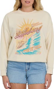 Billabong Echo Oversize Fleece Graphic Sweatshirt