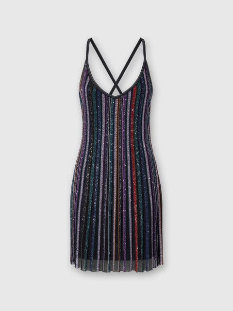 Mini Dress With Interlaced Straps