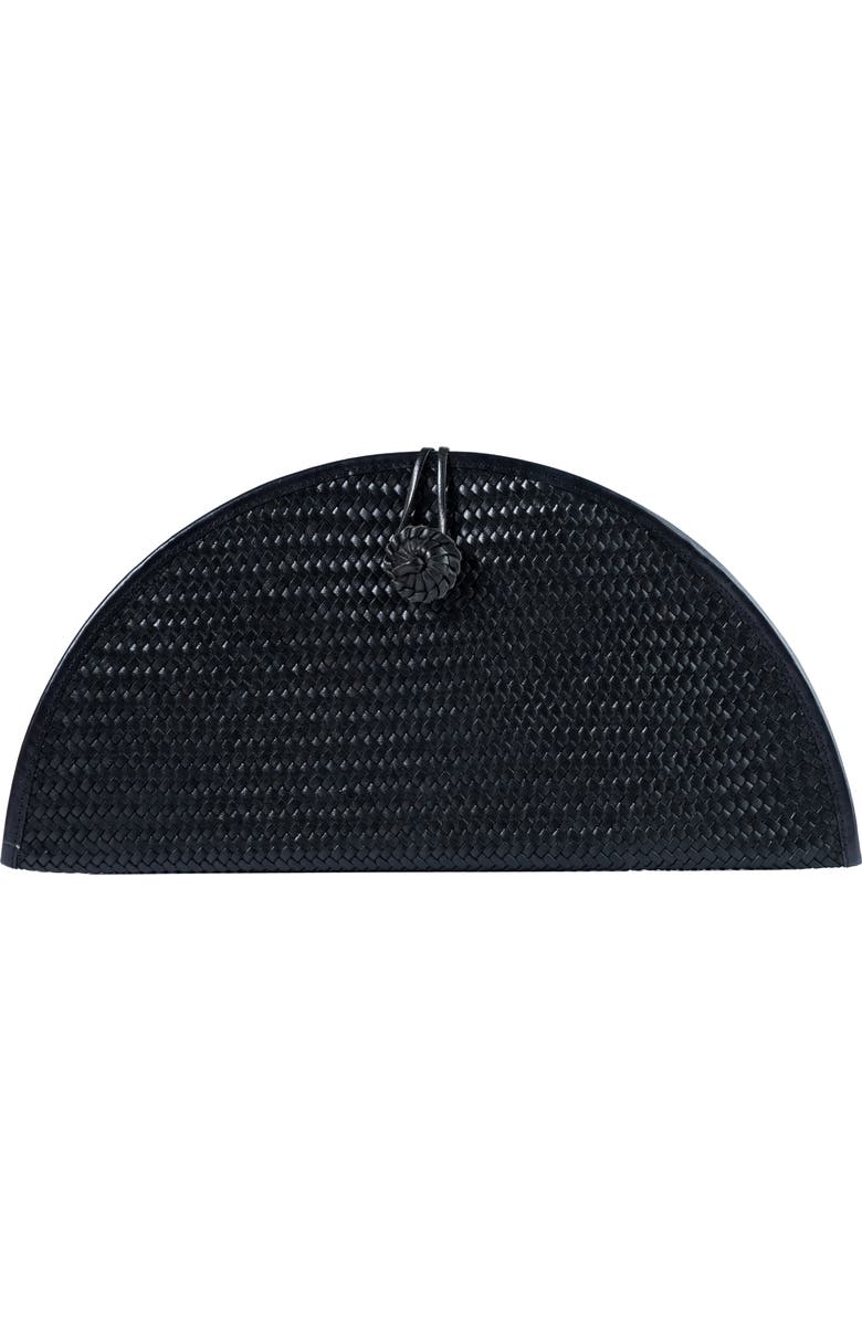 Adriana Castro La Barca Handwoven Leather Clutch, Main, color,