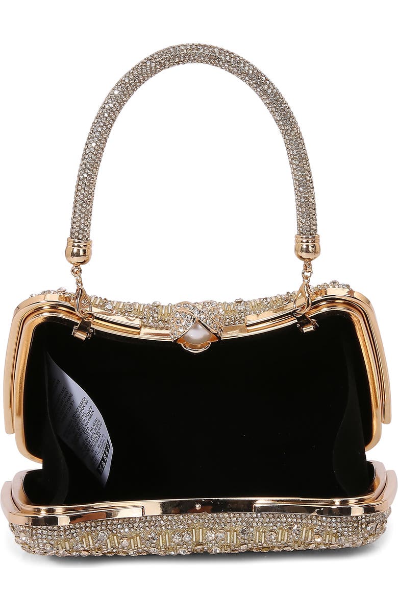 BERNESS Rhinestone Embellished Handbag, Alternate, color, Gold