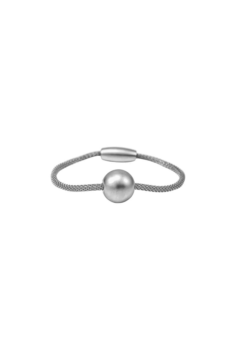 Marina Magnetic Sphere Bracelet Statement Trendy, Alternate, color, Dark Grey
