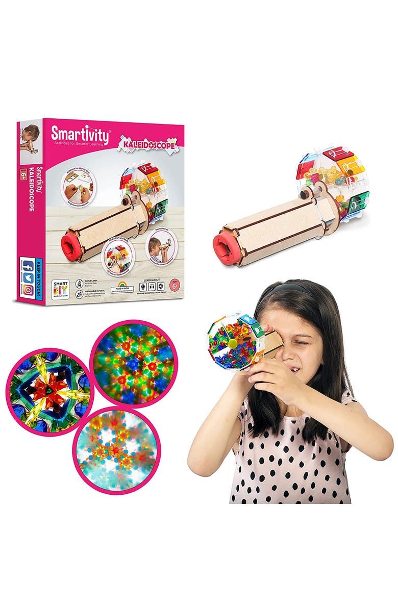 Smartivity Kaleidoscope Diy Colorful Bead Viewing Retro Toy, Ages 6+, Alternate, color, Multicolored