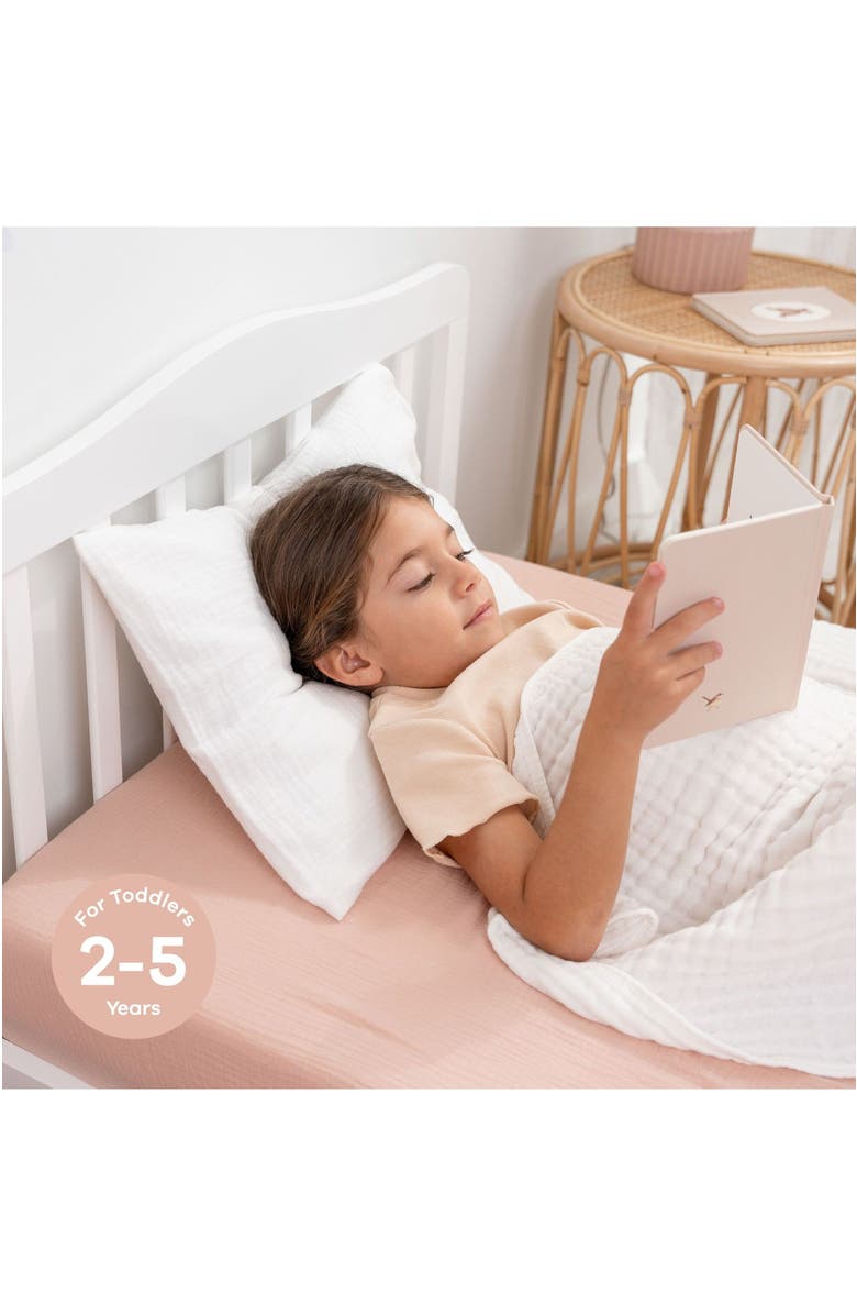 Comfy Cubs Toddler Pillows with Soft Muslin Pillow Case, Alternate, color, White