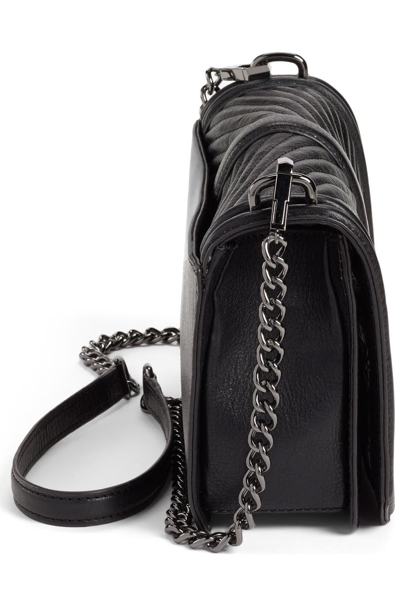 Rebecca Minkoff Love Chevron Quilted Crossbody Bag, Alternate, color,