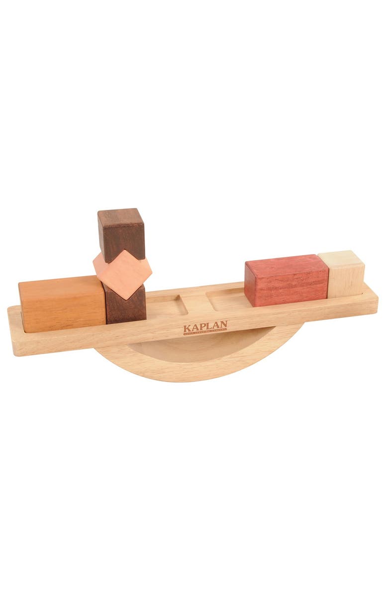 Kaplan Early Learning Company Wooden Block Balance Scale, Alternate, color, Multicolor