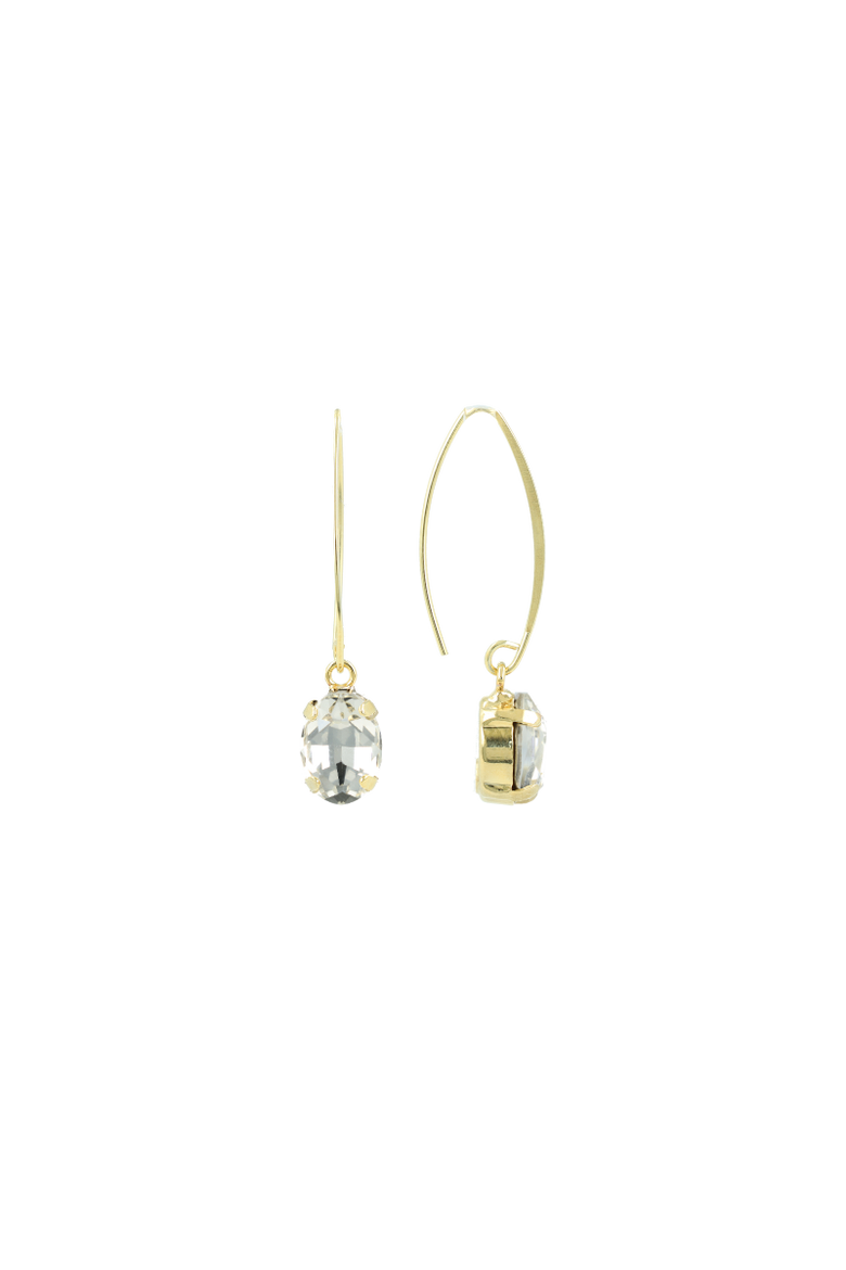 Swarovski Oval Strass Pendant Earrings in Crystal, Main, color, Crystal