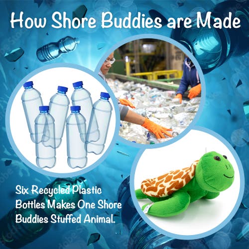 Shore Buddies Shelly The Sea Turtle 12" Stuffed Plush Toy W/ Authentic Animal Sounds In Green