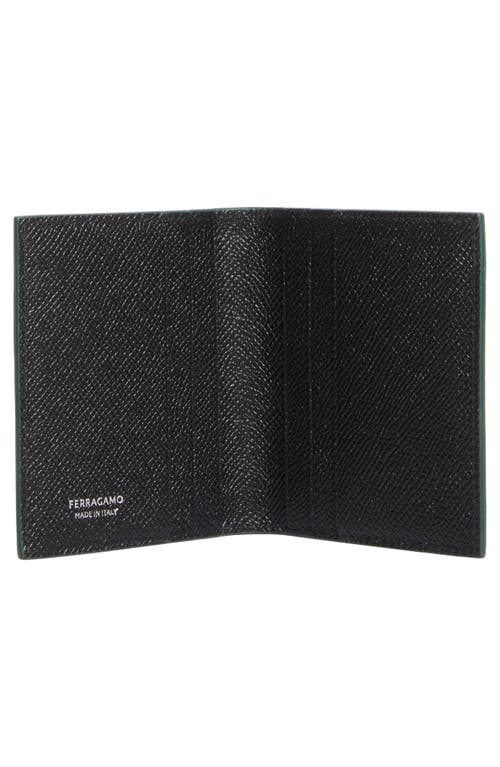 Ferragamo Gancini Bi-fold Cardholder In Green