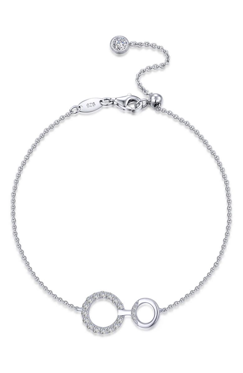 Lafonn Interlocking Circles Pendant Bracelet, Main, color, 