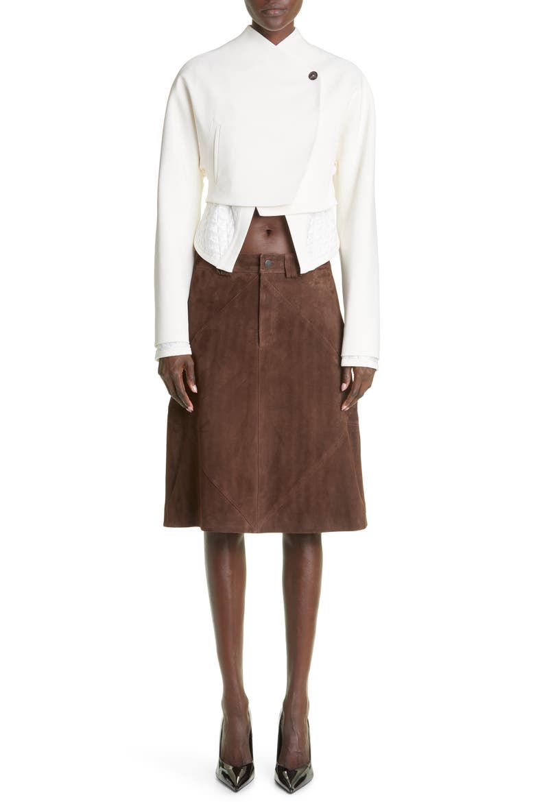 Telford Suede A-Line Skirt, Alternate, color, COCO