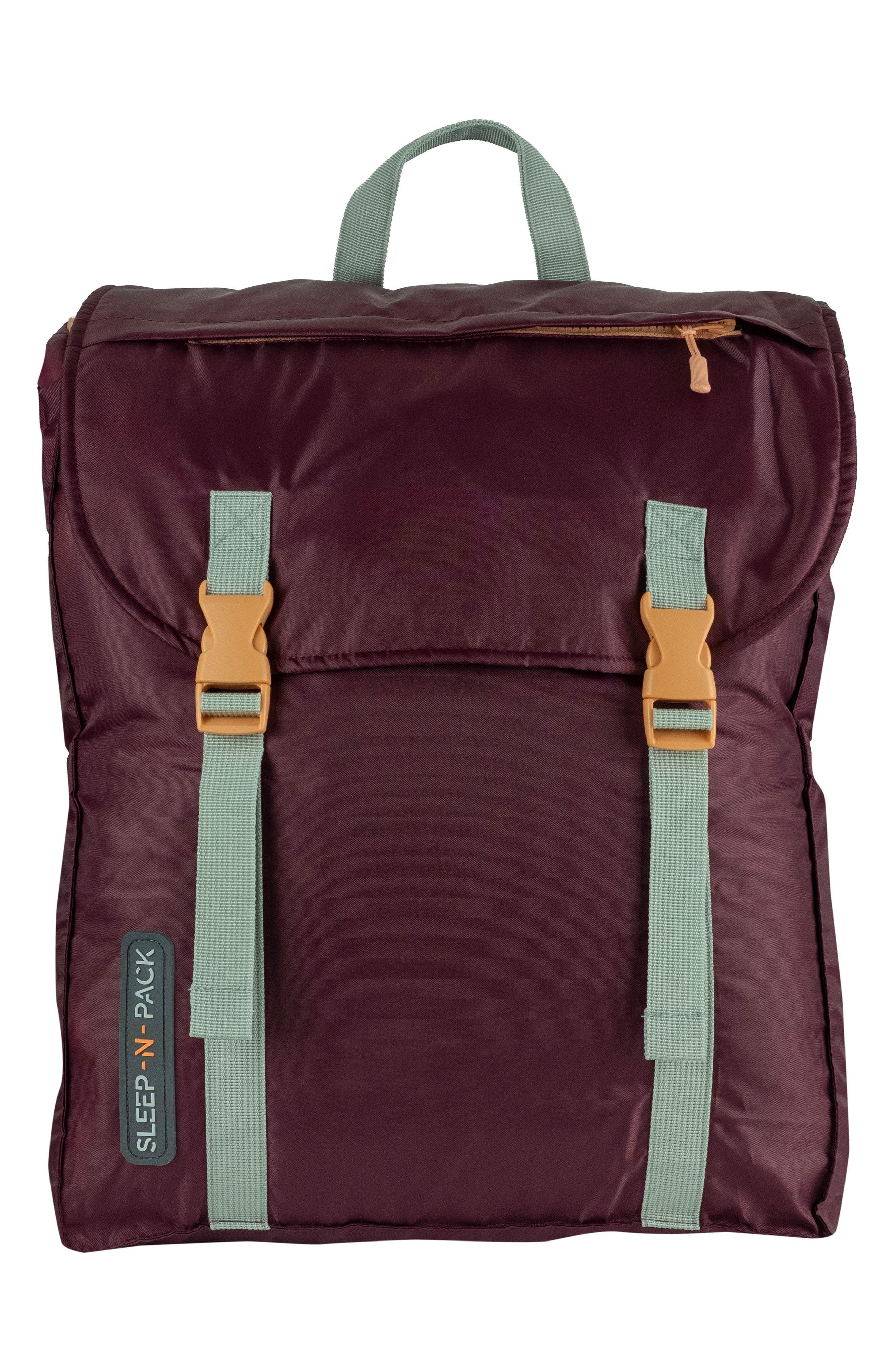 Kids' Sleep-n-Pack Faux Shearling Lined Sleeping Bag Backpack, Main, color, WINTERBERRY