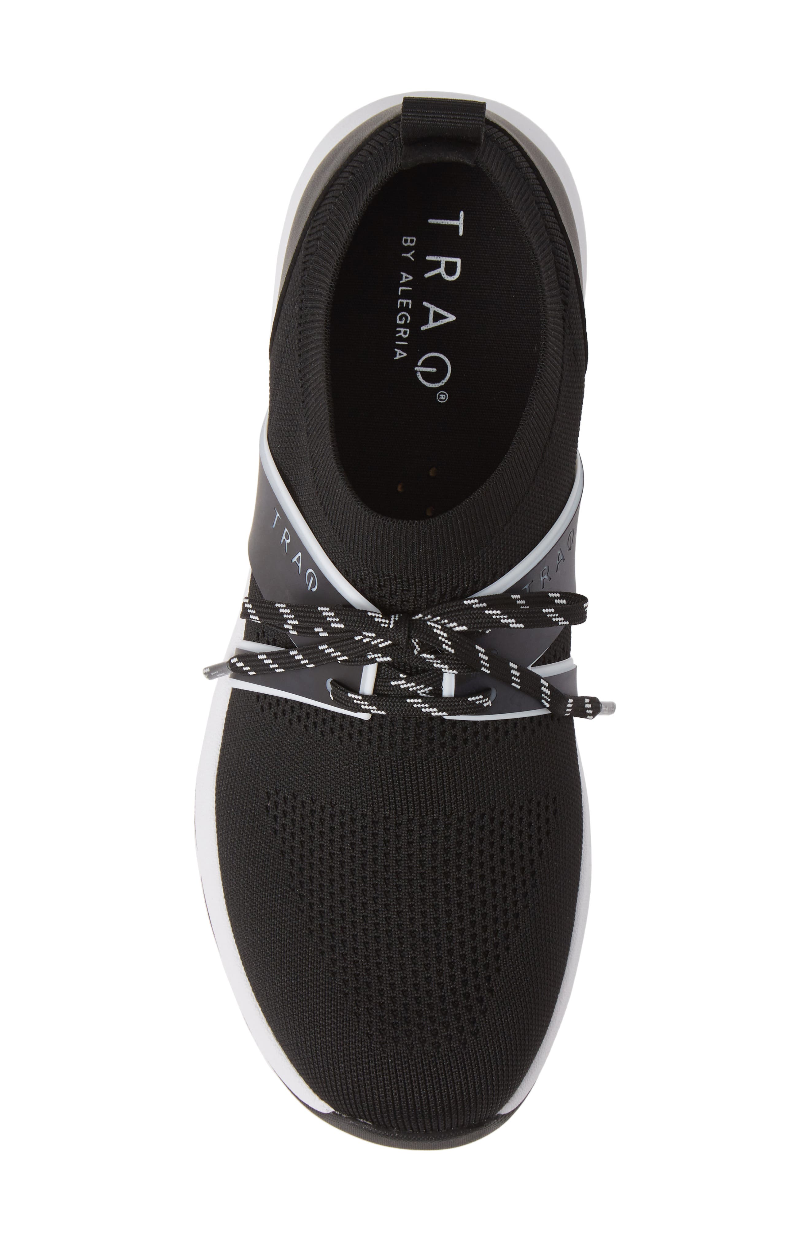 Alegria Qool Water Resistant Knit Sneaker, Alternate, color, BLACK