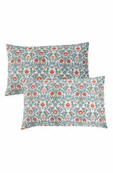 MELANGE HOME Floral Cotton Pillowcase Set