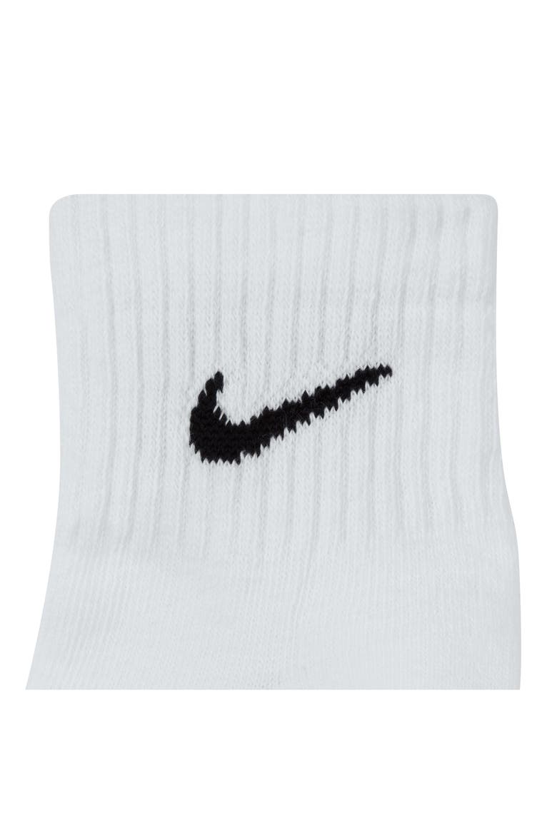 Kids' Assorted 3-Pack Dri-FIT Everyday Cushioned Ankle Socks, Alternate, color, WHITE/ BLACK