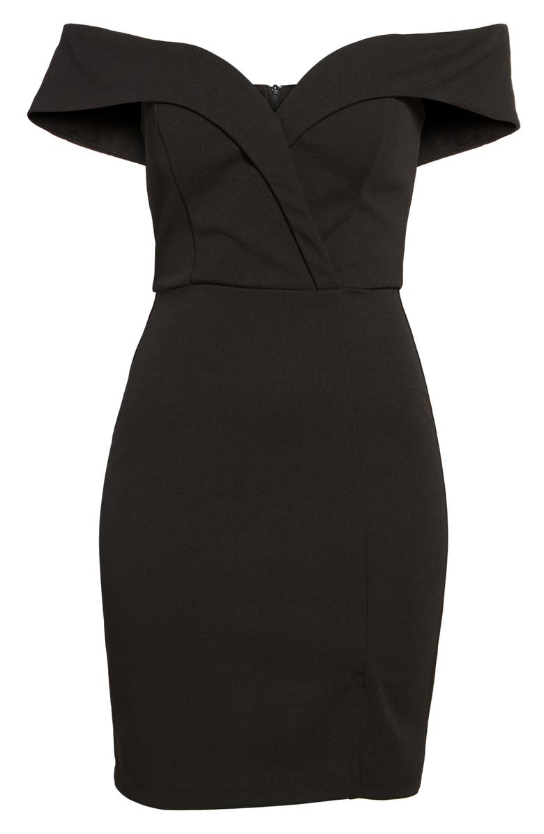 Speechless Off the Shoulder Body-Con Dress, Alternate, color, 