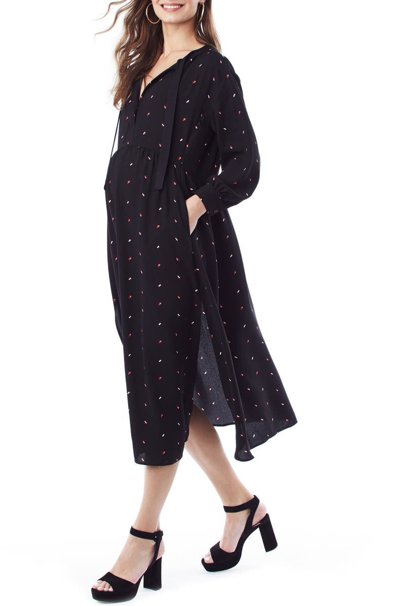 Loyal Hana Ali Midi Maternity/Nursing Shirtdress, Alternate, color,