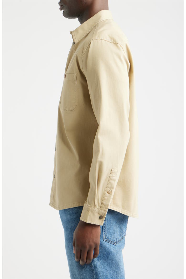 Cotton Stretch Twill Work Shirt, Alternate, color, TAN/ BRIDGE CREEK
