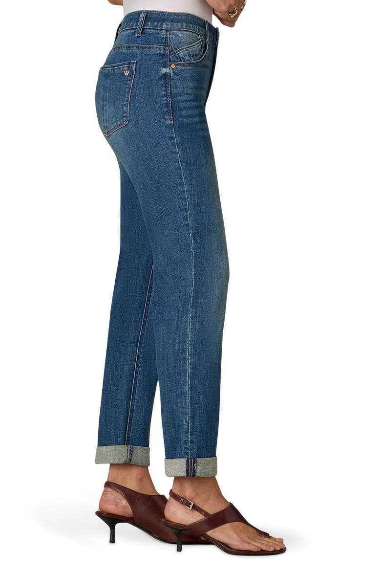 Gemma Girlfriend Jeans, Alternate, color, BLUE